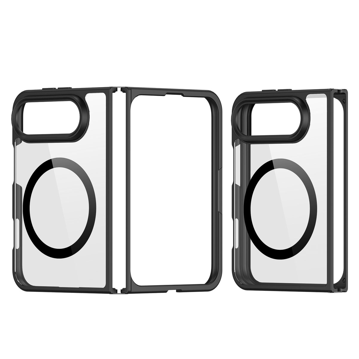 DUX DUCIS for iPhone Fold Aimo Series Magnetic Case PC + TPU Clear Back Phone Cover (REACH Certification)