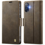 AUTSPACE til Samsung Galaxy A07 4G / Galaxy A06 4G / Galaxy A06 5G / Galaxy A08 5G / Galaxy A08 4G A11 cover RFID-blokerende retro læder mobiltelefonpung-cover