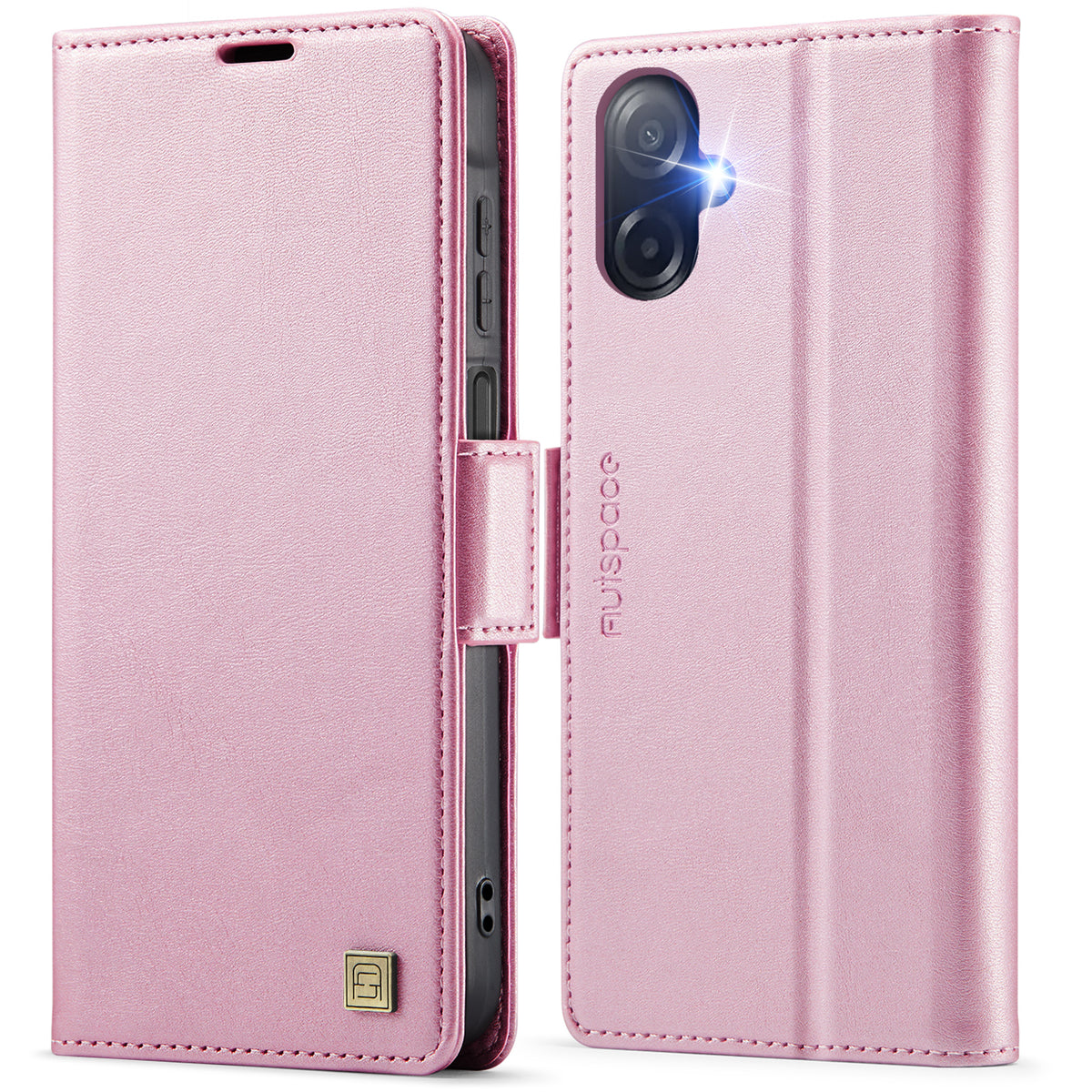 AUTSPACE til Samsung Galaxy A07 4G / Galaxy A06 4G / Galaxy A06 5G / Galaxy A08 5G / Galaxy A08 4G A11 cover RFID-blokerende retro læder mobiltelefonpung-cover