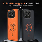 WANLONFENG for Xiaomi 15T KJB Series Magnetic Case Tech Fabric Texture PC+TPU Shockproof Phone Cover