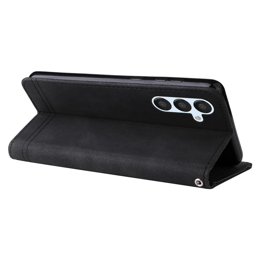 For Samsung Galaxy A54 5G Leather Wallet Cases Skin Touch Phone Cover Stand with Strap