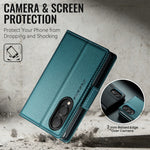 CASEME til Samsung Galaxy Z Fold8 cover 023-serien RFID-blokerende pung stand skinnende Litchi tekstur læder telefoncover