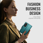 CASEME til Samsung Galaxy Z Fold8 cover 023-serie RFID-blokerende pung stander blank litchi tekstur læder telefoncover
