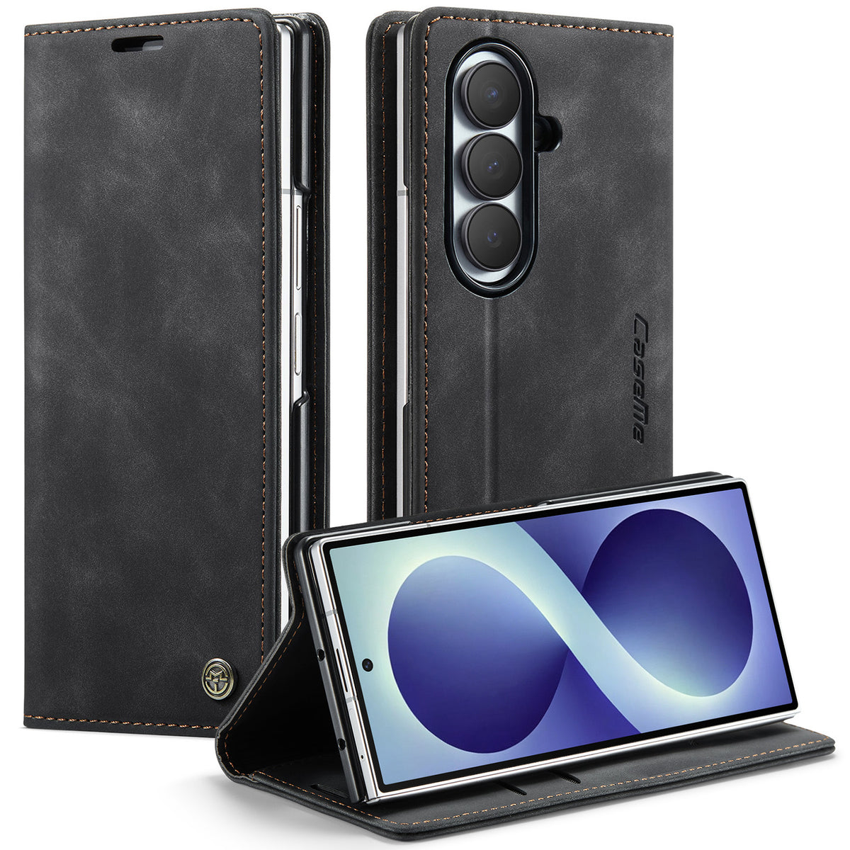 CASEME for Samsung Galaxy Z Fold8 Ultra Wallet Case  013 Series PU Leather Phone Cover Stand