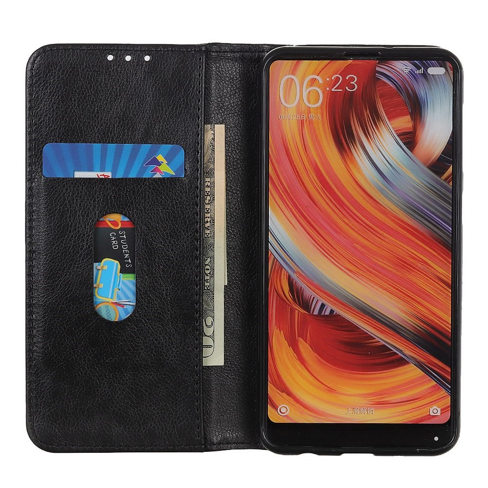 For Samsung Galaxy A34 5G Litchi Texture Split Leather Stand Phone Case Wallet Magnetic Auto-absorbed Shell Protection Cover