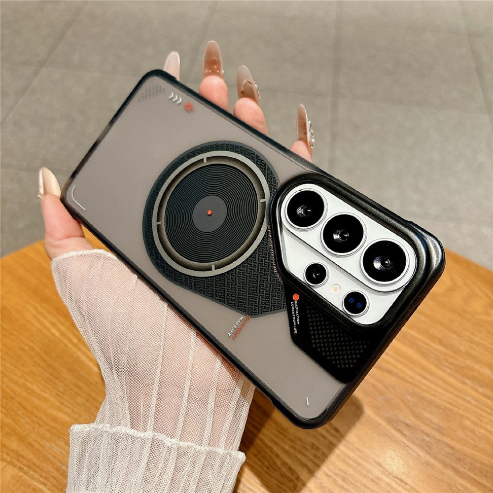 PAIKA För Samsung Galaxy S25 Ultra Magnetiskt Skal 2 i 1 PC + TPU IMD Stötsäkert mobilskal
