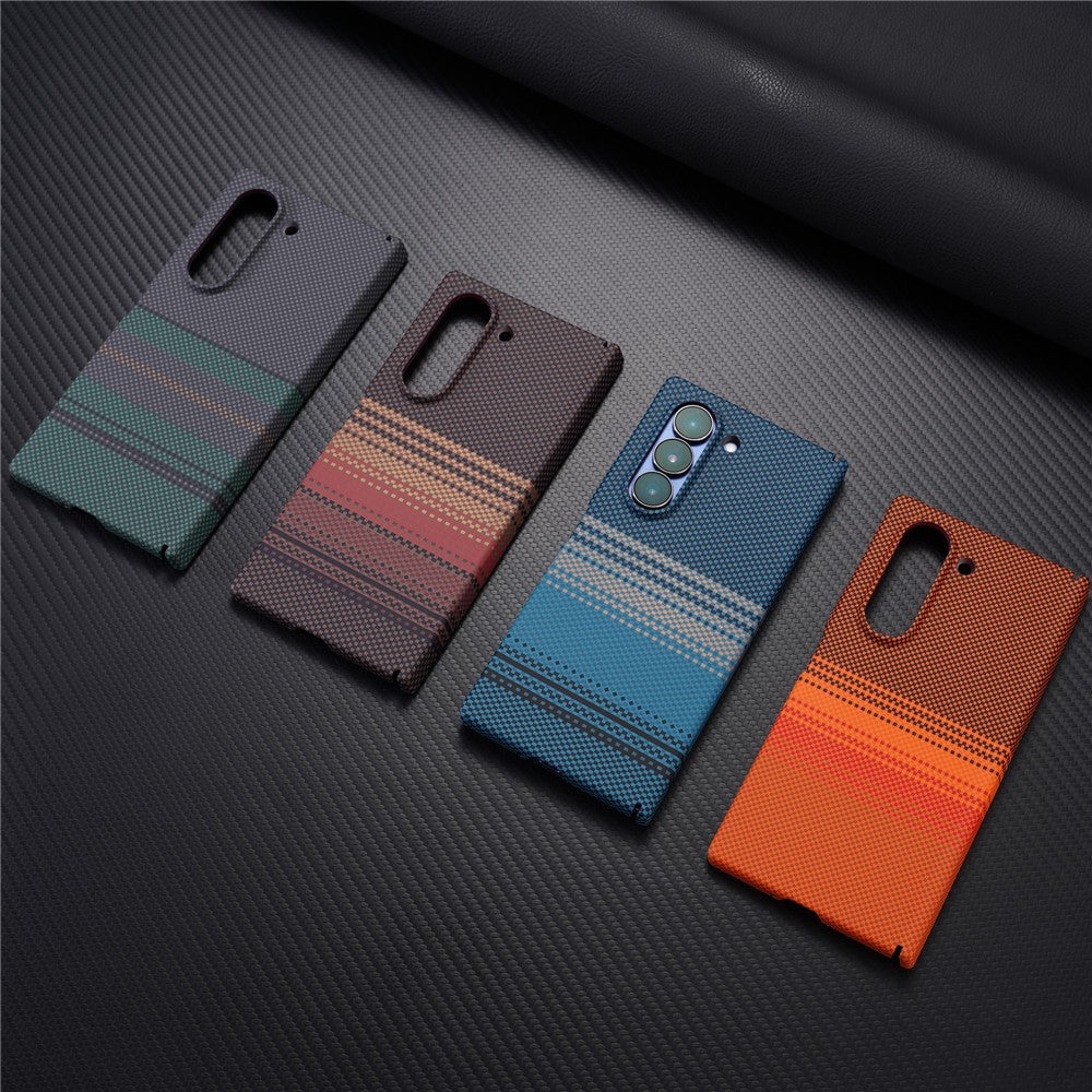 For Samsung Galaxy Z Fold6 5G Magnetic Case with Screen Protector Water Transfer Hard PC Hinge Protection Phone Cover