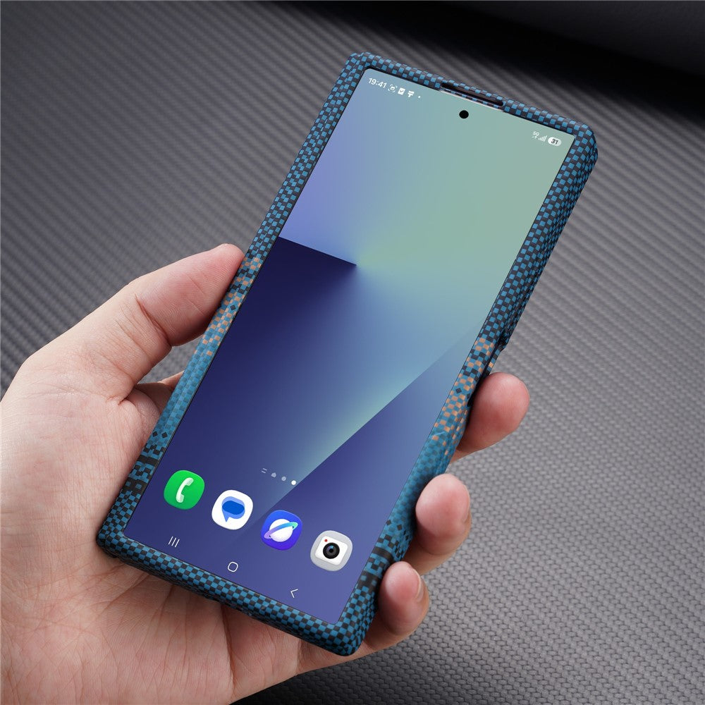For Samsung Galaxy Z Fold6 5G Magnetic Case with Screen Protector Water Transfer Hard PC Hinge Protection Phone Cover