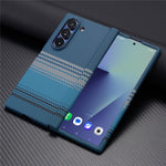 For Samsung Galaxy Z Fold6 5G Magnetic Case with Screen Protector Water Transfer Hard PC Hinge Protection Phone Cover