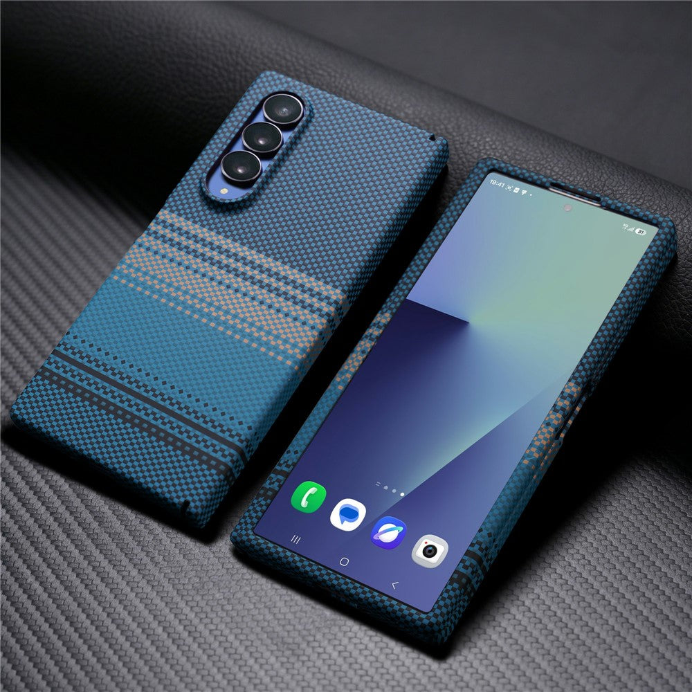For Samsung Galaxy Z Fold4 5G Magnetic Case with Screen Protector Water Transfer Hard PC Hinge Protection Phone Cover