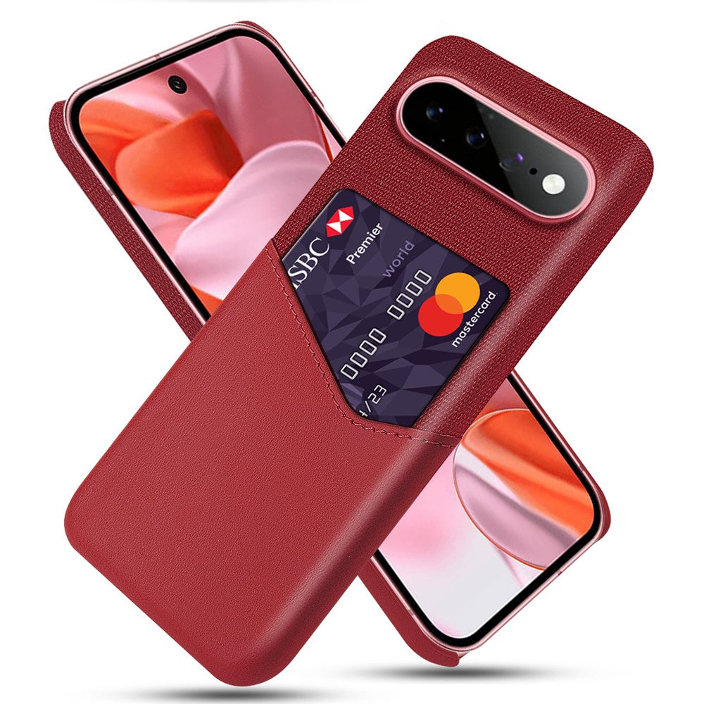For Google Pixel 11 / 11 Pro Case PU Leather Cloth Texture Hard PC Phone Cover with Card Holder