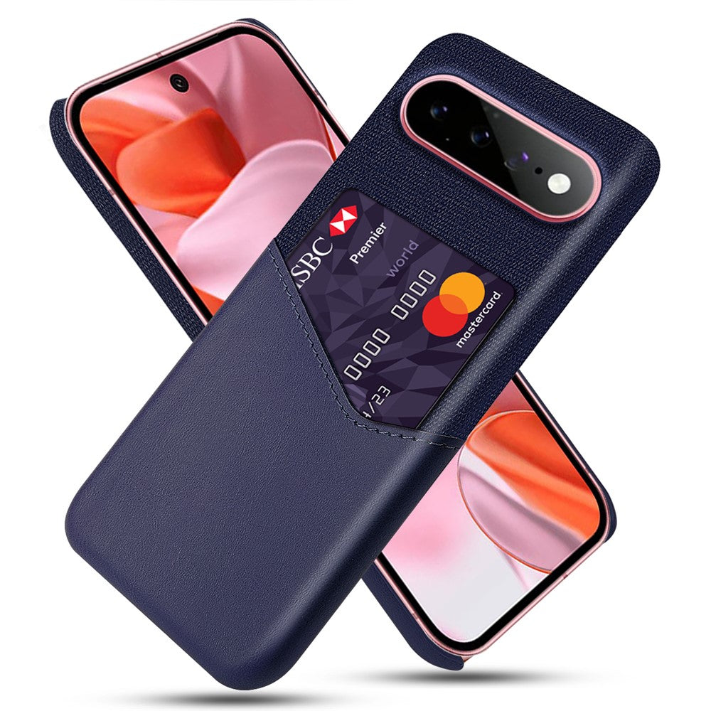 For Google Pixel 11 / 11 Pro Case PU Leather Cloth Texture Hard PC Phone Cover with Card Holder