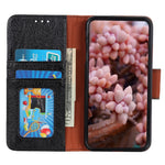 Til Samsung Galaxy A34 5G Nappa tekstur, splitlæder, ridsefast telefoncover med stativ, pung, magnetisk lukning, faldbeskyttelse