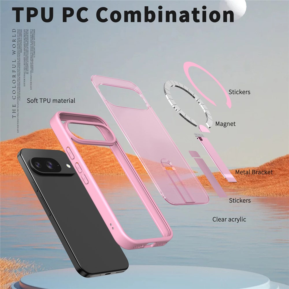 Til Google Pixel 11 / Pixel 11 Pro Magnetisk Cover Støtteben TPU + Akryl Telefoncover
