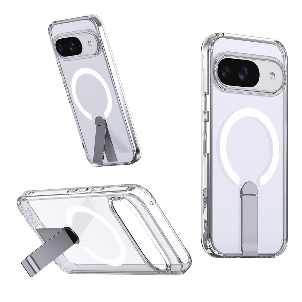 Til Google Pixel 11 / Pixel 11 Pro Magnetisk Cover Støtteben TPU + Akryl Telefoncover