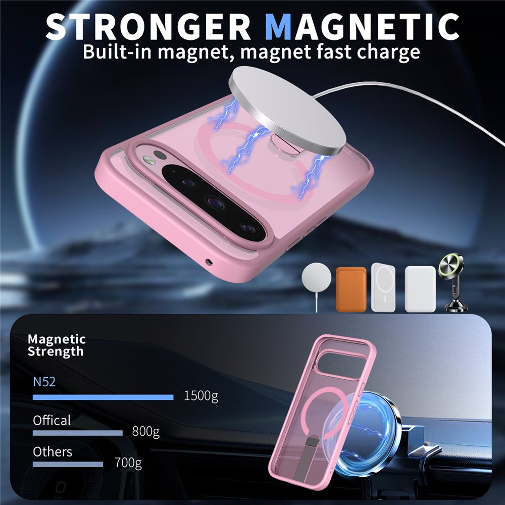 For Google Pixel 11 Pro XL Magnetic Case Kickstand TPU + Acrylic Phone Cover