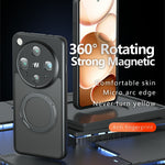 Oppo Find X8 Ultra 5G Matt Skin-touch Magnetiskt Skal 360° Roterande Stativ Stötsäkert TPU + PC mobilskal