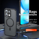 Til Oppo Reno16 F 5G / Reno16 FS 5G Magnetisk Etui TPU + PC Mat Overflade Touch Telefon Cover