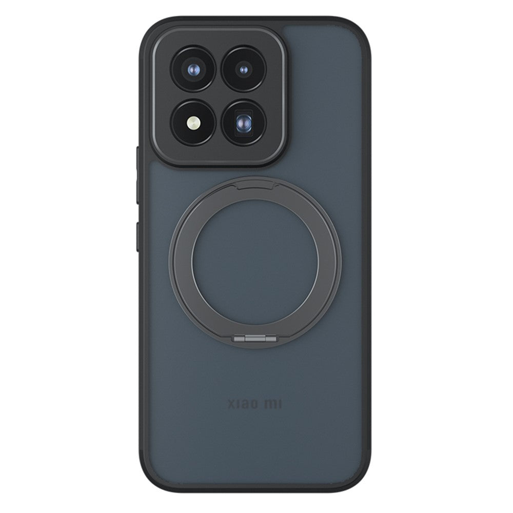 For Xiaomi 17 Max Matte Skin-touch Magnetic Case 360° Rotating Kickstand Shockproof TPU + PC Phone Cover