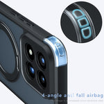 For Xiaomi 17 Max Matte Skin-touch Magnetic Case 360° Rotating Kickstand Shockproof TPU + PC Phone Cover