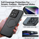 For Xiaomi 17 Max Matte Skin-touch Magnetic Case 360° Rotating Kickstand Shockproof TPU + PC Phone Cover