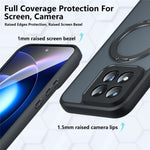 For Xiaomi 17 Max Matte Skin-touch Magnetic Case 360° Rotating Kickstand Shockproof TPU + PC Phone Cover