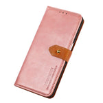 KHAZNEH For Samsung Galaxy A34 5G Cowhide Texture PU Leather Gold Buckle Phone Case Stand Wallet Drop Protection Cover