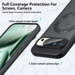 Til Google Pixel 10 Pro XL Mat Skin-touch Magnetisk Cover 360° Roterbart Støtteben Stødsikkert TPU + PC Telefoncover