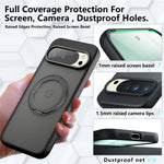Til Google Pixel 10 Pro XL Mat Skin-touch Magnetisk Cover 360° Roterbart Støtteben Stødsikkert TPU + PC Telefoncover