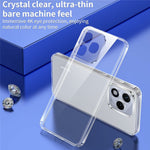 For Honor 400 Lite 5G Case TPU Clear Phone Cover + 2PCS Tempered Glass Screen Film 2.5D Arc Edge