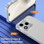 For Honor 400 Lite 5G Case TPU Clear Phone Cover + 2PCS Tempered Glass Screen Film 2.5D Arc Edge