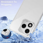 For Honor 400 Lite 5G Case TPU Clear Phone Cover + 2PCS Tempered Glass Screen Film 2.5D Arc Edge