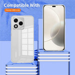 For Honor 400 Lite 5G Case TPU Clear Phone Cover + 2PCS Tempered Glass Screen Film 2.5D Arc Edge