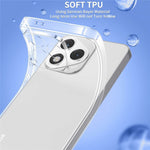 For Honor 400 Lite 5G Case TPU Clear Phone Cover + 2PCS Tempered Glass Screen Film 2.5D Arc Edge