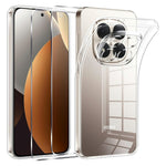 For Xiaomi Redmi Note 15 Pro 5G (Global) Case TPU Clear Phone Cover + 2PCS Tempered Glass Screen Film 2.5D Arc Edge