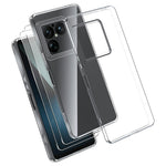 For Sony Xperia 1 VIII Case TPU Clear Phone Cover + 2PCS Tempered Glass Screen Film 2.5D Arc Edge