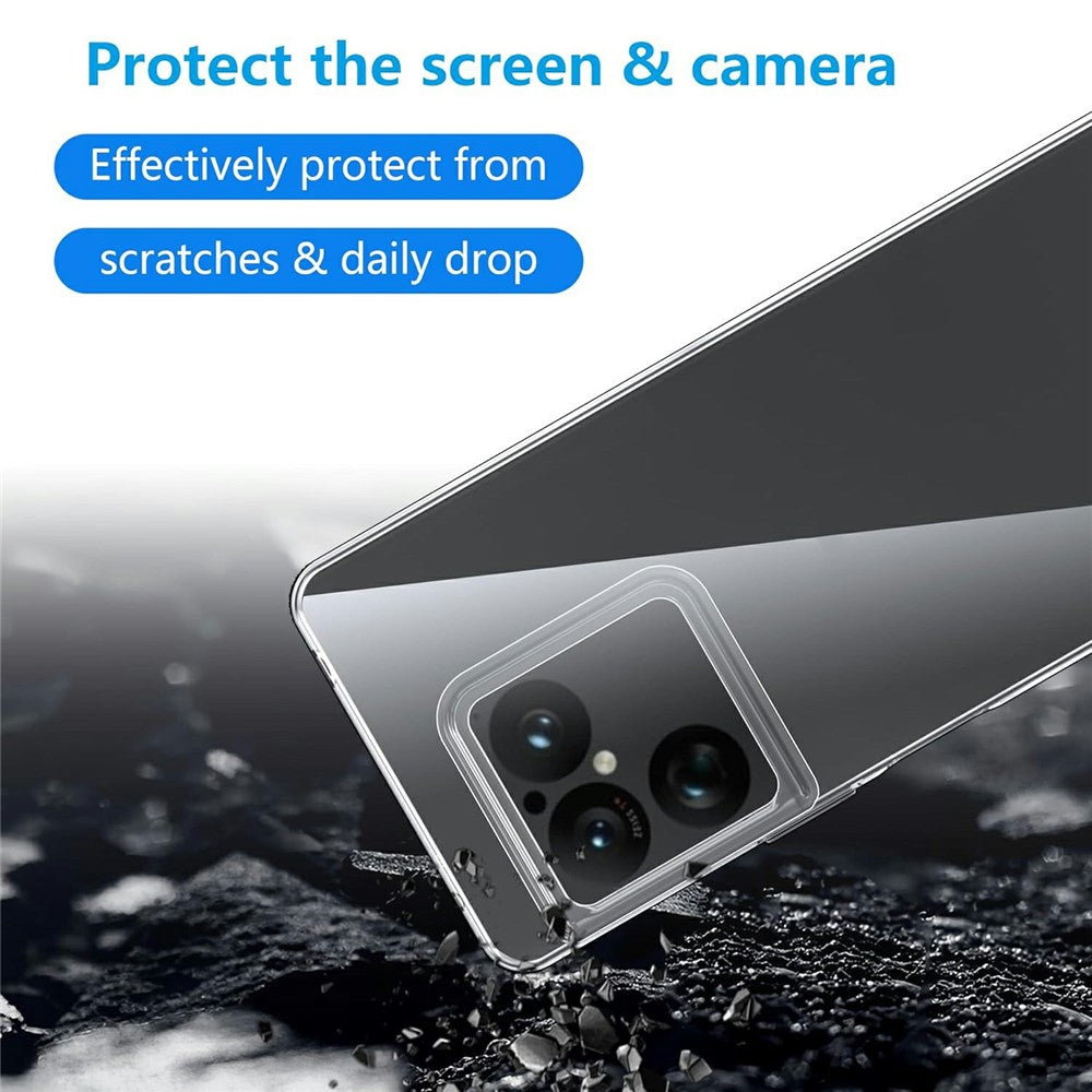 For Sony Xperia 1 VIII Case TPU Clear Phone Cover + 2PCS Tempered Glass Screen Film 2.5D Arc Edge
