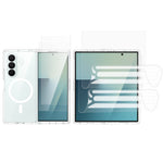 For Samsung Galaxy Z Fold8 Ultra Magnetic Case PC + TPU Clear Phone Cover with 2Pcs Outer Screen Tempered Glass Film + 2Pcs Inner Screen Hydrogel Film