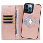 For iPhone 12 Pro Max Magnetic Case Detachable 2 in 1 Leather Wallet Phone Cover