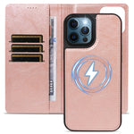 For iPhone 12 Pro Max Magnetic Case Detachable 2 in 1 Leather Wallet Phone Cover