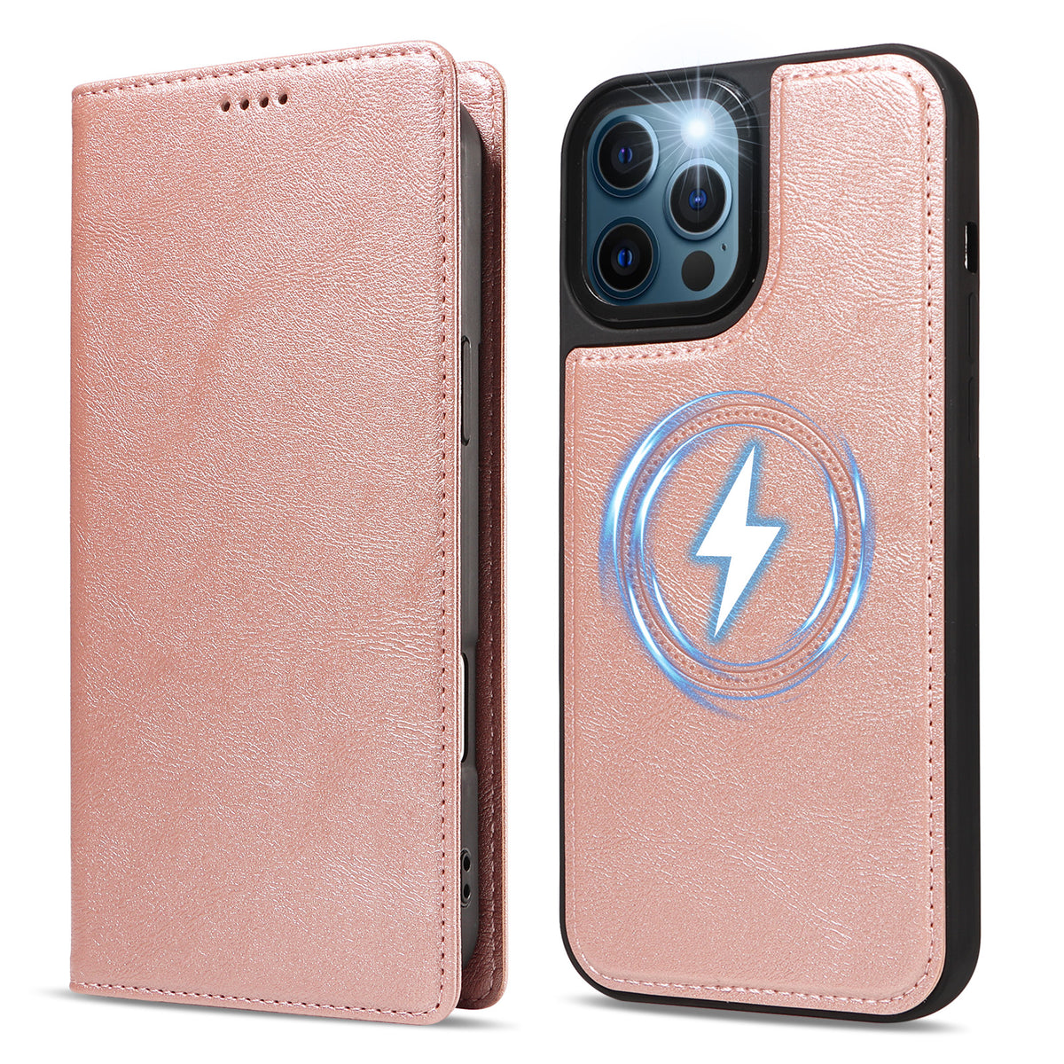 For iPhone 12 Pro Max Magnetic Case Detachable 2 in 1 Leather Wallet Phone Cover