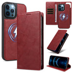 For iPhone 12 Pro Max Magnetic Case Detachable 2 in 1 Leather Wallet Phone Cover