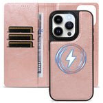 Til iPhone 14 Pro Magnetisk Etui Aftagelig 2-i-1 Læder Pung Telefoncover