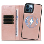 For iPhone 12 Pro / iPhone 12 Magnetic Case Detachable 2 in 1 Leather Wallet Phone Cover