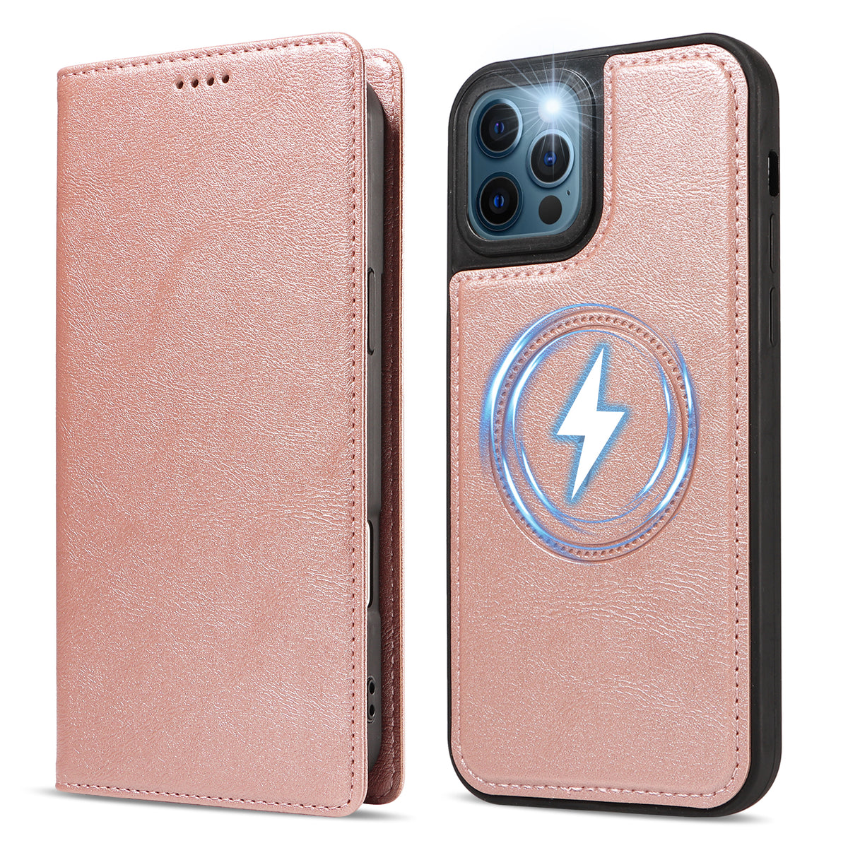 For iPhone 12 Pro / iPhone 12 Magnetic Case Detachable 2 in 1 Leather Wallet Phone Cover