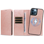 For iPhone 12 Pro / iPhone 12 Magnetic Case Detachable 2 in 1 Leather Wallet Phone Cover