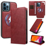 For iPhone 12 Pro / iPhone 12 Magnetic Case Detachable 2 in 1 Leather Wallet Phone Cover