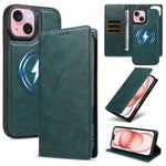 For iPhone 15 Magnetic Case Detachable 2 in 1 Leather Wallet Phone Cover