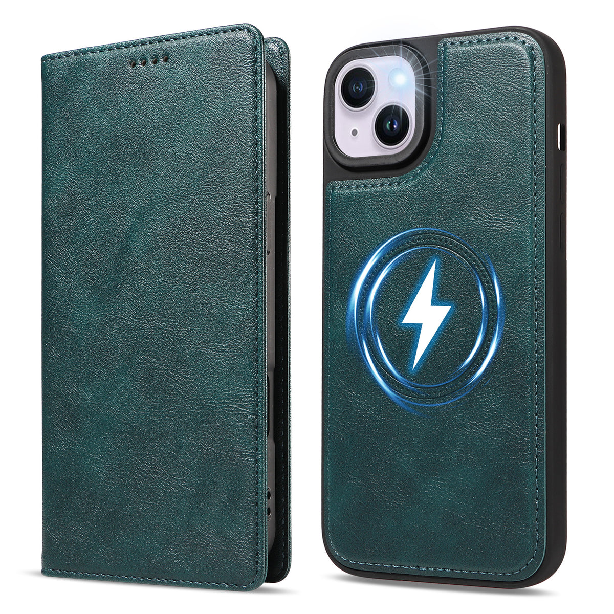 For iPhone 14 Plus Magnetic Case Detachable 2 in 1 Leather Wallet Phone Cover