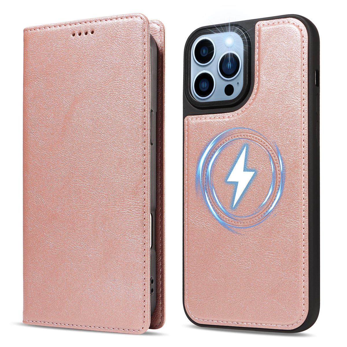For iPhone 13 Pro Max Magnetic Case Detachable 2 in 1 Leather Wallet Phone Cover